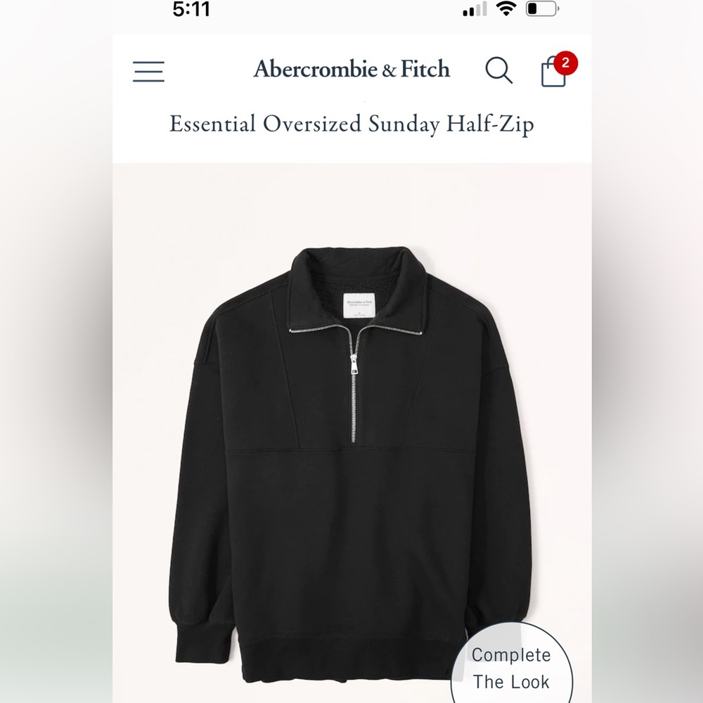 ISO Abercrombie & Fitch oversized half zip